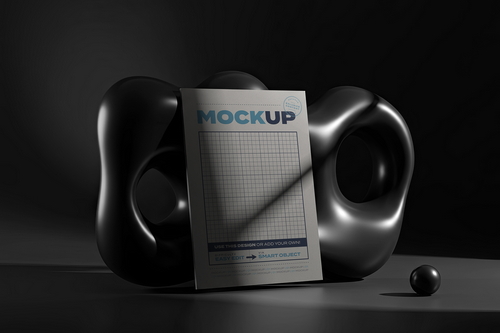 Poster Images Mockups with Sculptures