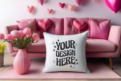 Valentine Pillow Mockup