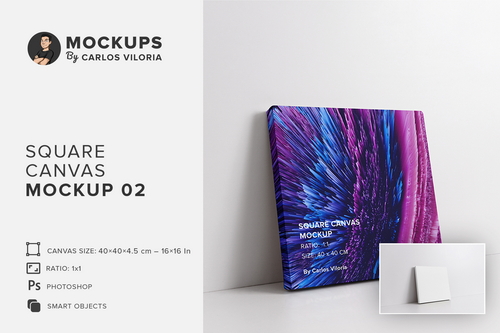 Square Canvas Ratio 1x1 Mockup 02