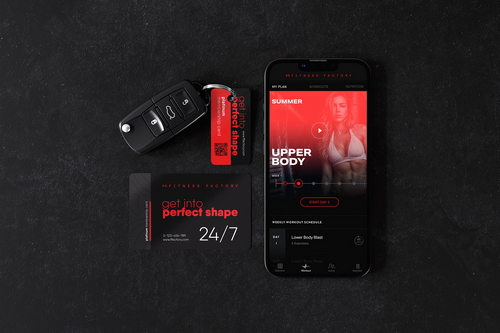 Gym Membership Card Different Scenes Mockup