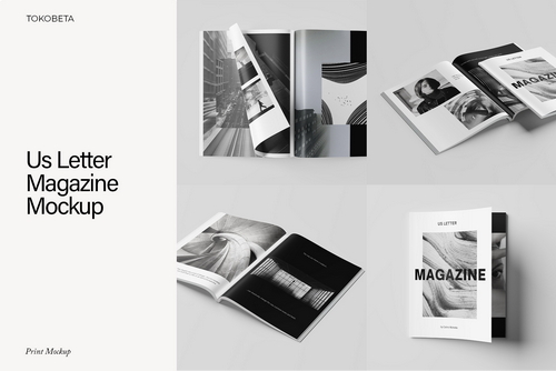 Us Letter Magazine Mockup