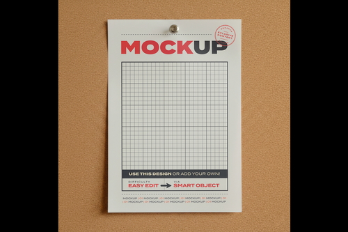 Page Pin to Cork Panel Collection Mockups