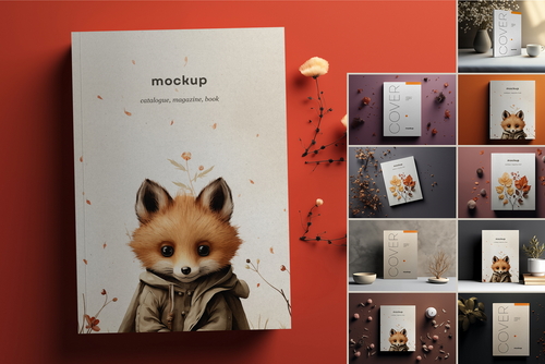Magazine, Book, Catalogue Cover Mockup