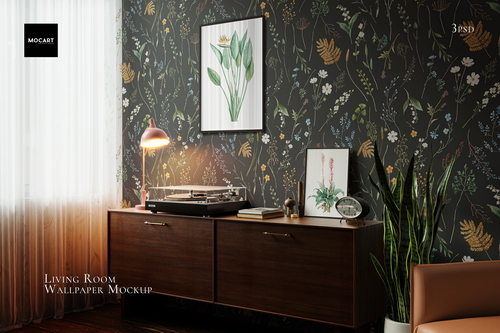 Living Room Wallpaper Mockup v5