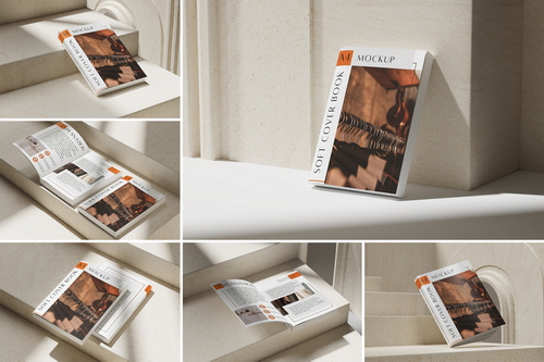 Soft Cover Book A4 Mockup