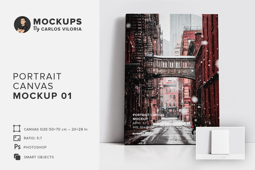 Portrait Canvas Ratio 5x7 Mockup 01