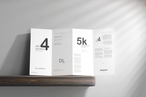 Four Fold DL Brochure Mockups