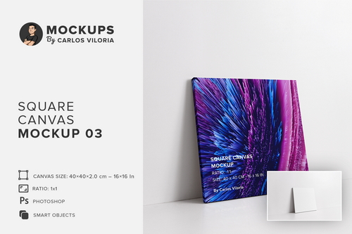 Square Canvas Ratio 1&times;1 Mockup 03