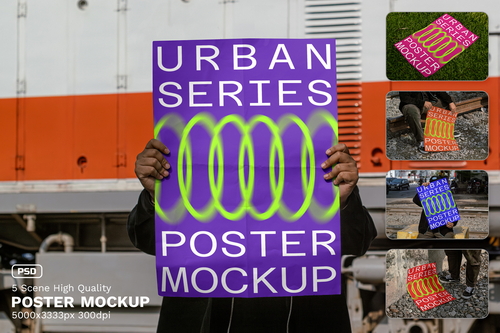 Poster Mockup / Urban Realistic Scene Series - VOL