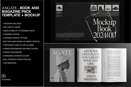 Book & Magazine Mockup (PSD) Bundle