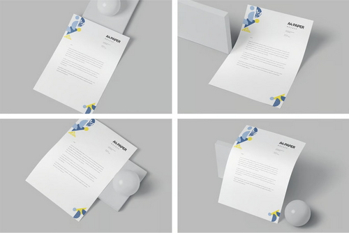 4 A4 Size Paper Mock Ups