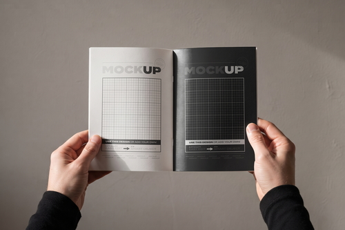 Hands Holding Brochure Mockups Collection
