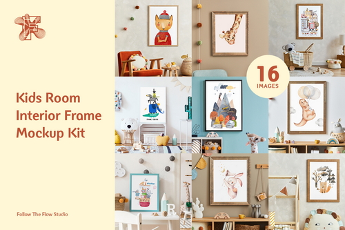 Kids Room Artwork Frame Mockup Kit