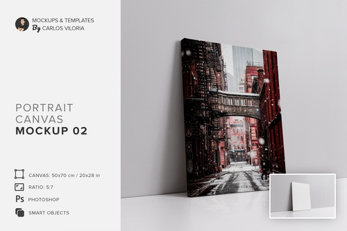 Portrait Canvas Ratio 5&times;7 Mockup 02