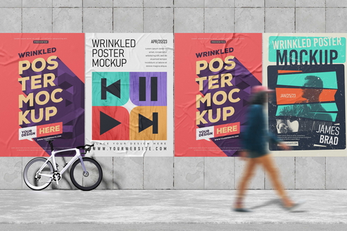 Wrinkled Poster Mockup