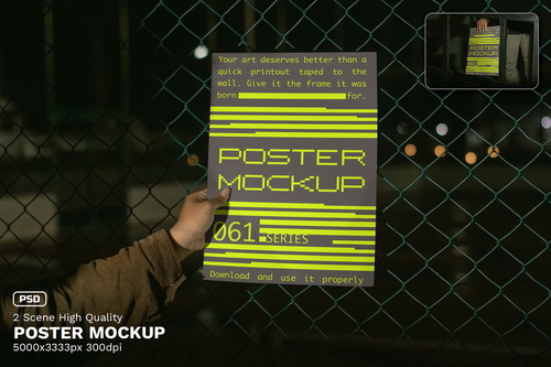 2 Realistic Scene High Quality Poster Mockup - VOL 2