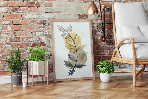 Wooden Picture Frame Mockup