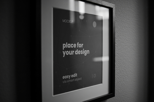 Classy Black and White Poster Mockups