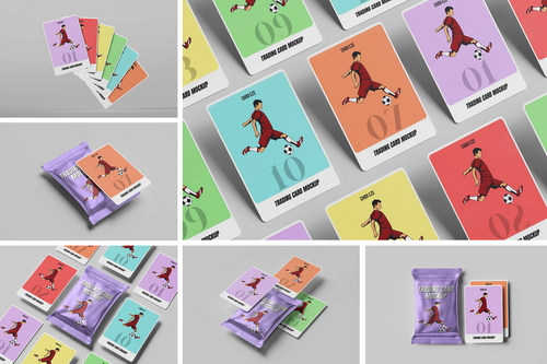 Trading Cards Mockup