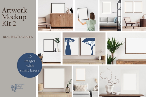 Artwork Frame Mockup Photo Bundle 2