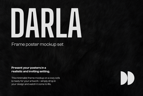Darla - A4 Poster Frame Mockup ( On Sofa )