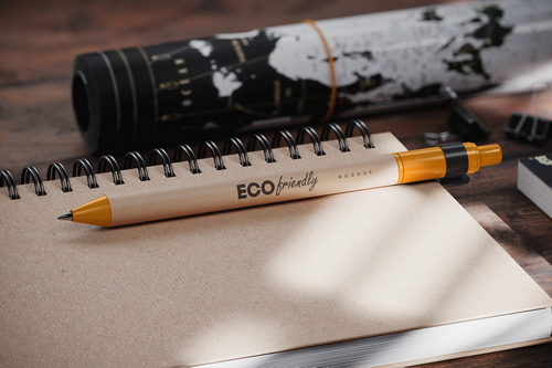 Eco Kraft Pen Branding Mockup