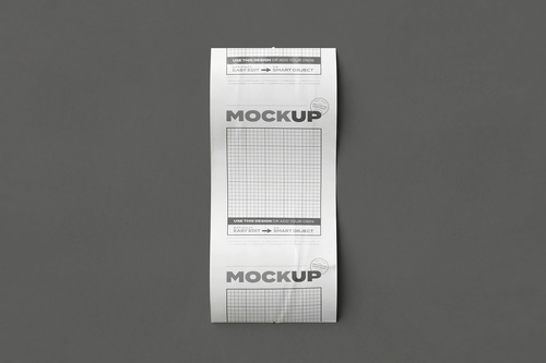 Receipt Ticket Realistic Mockup