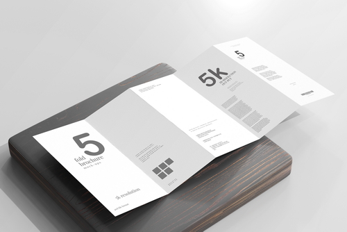 Five Fold DL Brochure Mockups