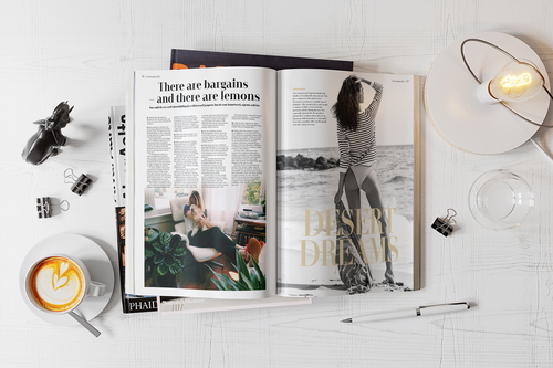 a4 Magazine Pages With Glossy Paper Mockup