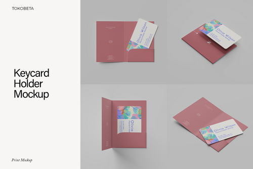 Keycard Holder Mockup