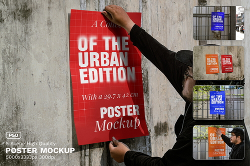 Poster Mockup / Urban Realistic Scene Series