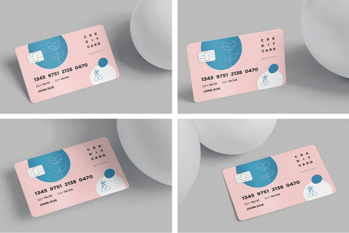 4 Credit Card Mockups