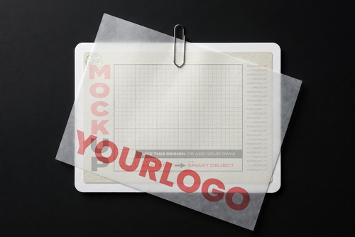 Page with Tracing Paper on Top Mockups