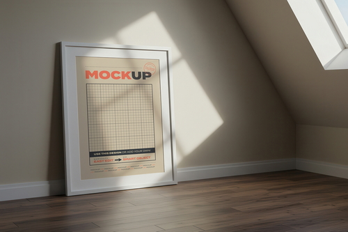 Simple Frames Mockup on House