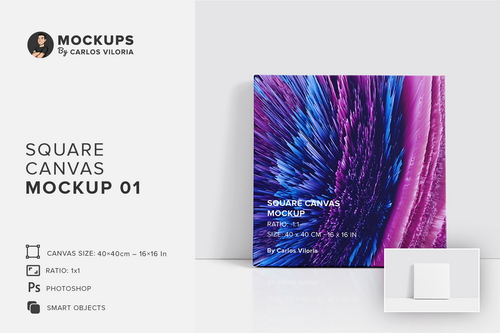 Square Canvas Ratio 1x1 Mockup 01
