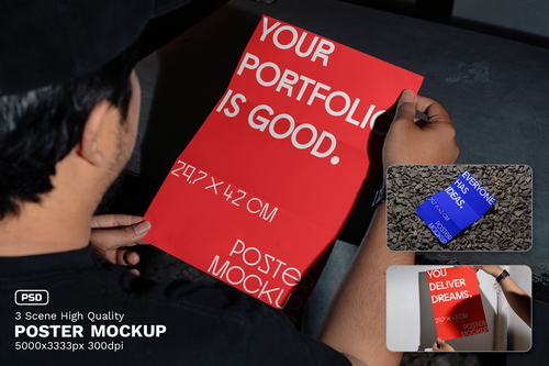Realistic Scene Poster Mockup - VOL 1