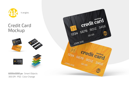 Credit Card Mockup Set