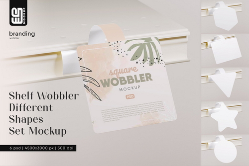 Shelf Wobbler Mockup