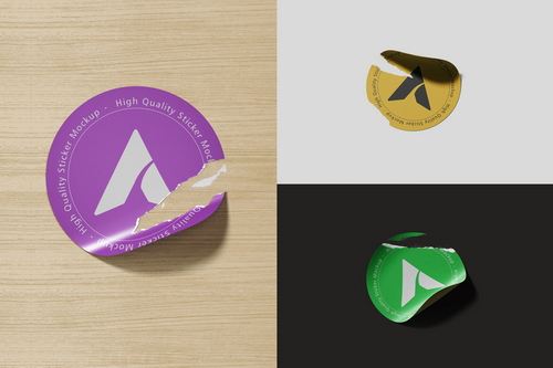 High Quality Torn Paper Sticker Mockup