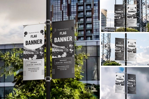 Flag Banner Mockup