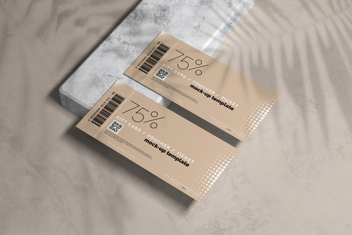 Voucher or Ticket Mockup