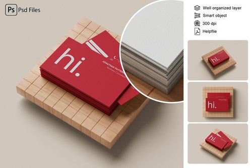 3.5x2'' Business Card Mockup