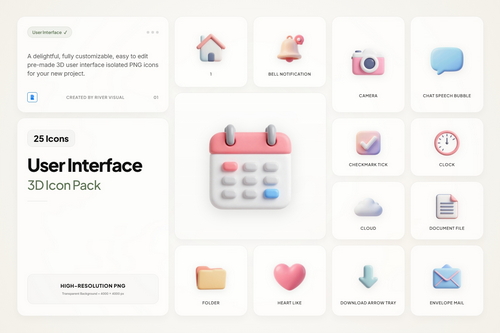 3D User Interface Icons