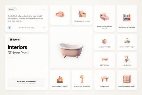 3D Interior Icons