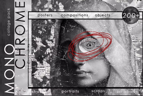 Monochrome Collage Pack