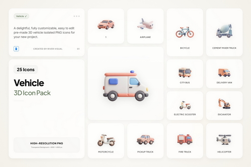 3D Vehicle Icons