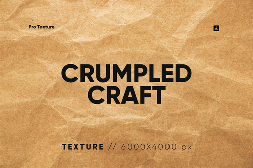 25 Crumpled Kraft Texture