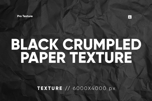 20 Black Crumpled Paper Texture