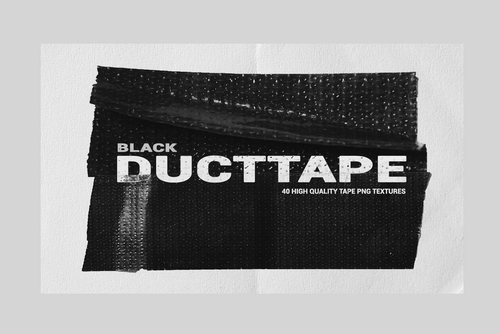 40 Black Duct Tape Textures