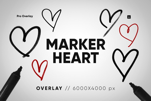 25 Marker Heart Overlay